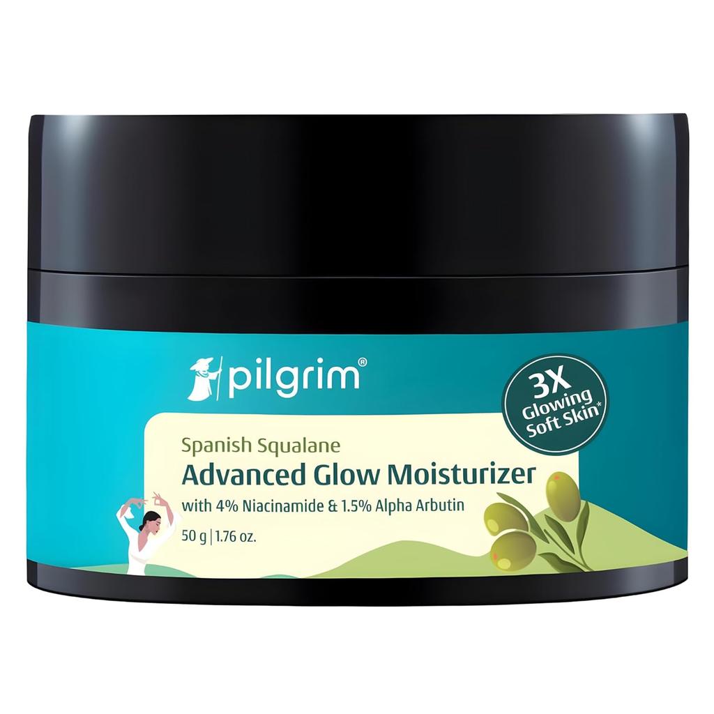 Pilgrim Squalane Glow Moisturizer, 50gm Each (Pack of 2)