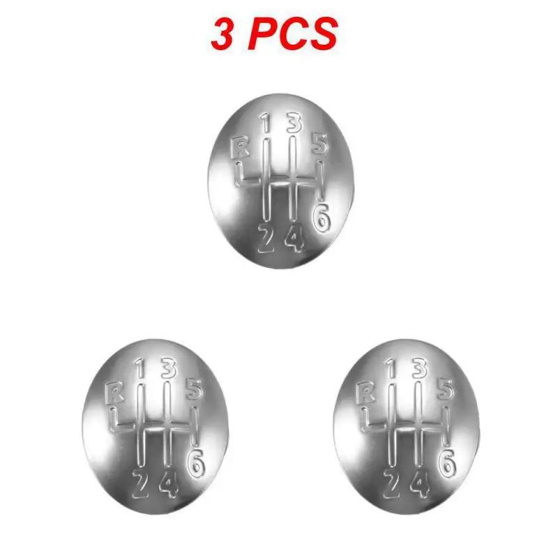 1/3/5PCS Speed Gear Knob Emblem Trim Cover For Clio Megane Scenic Twingo Chrome Auto Replacement Parts