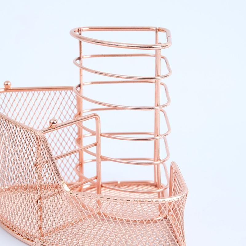 Multi-purpose Mesh Metal Pen Holder Decorative Pen Holder Stylish Makeups Display Holder for Ideal for Dresser Counterto