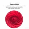 Silicone Spiral Cake Pan Non-Stick Round Baking Pan Reusable Fluted Bundt Pan  DIY Pastry Dessert