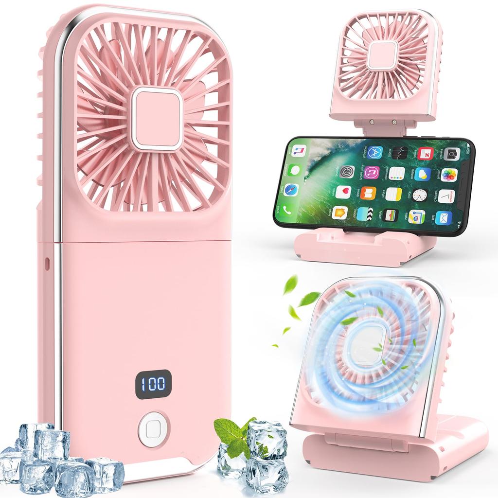 Portable Handheld Neck Tabletop 4 Speed Stand Heatstroke Perfect Gift for and Celebrations Fan, Fan, Compact, Fan, Settings, Foldable, Function,