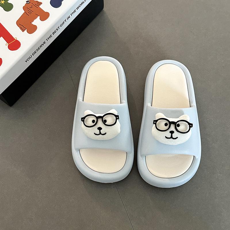 Anime bjørn tykksålede ett-ords kule tøfler dame sommer ny tegneserie innendørs hjem tykksålede sklisikre tøfler
