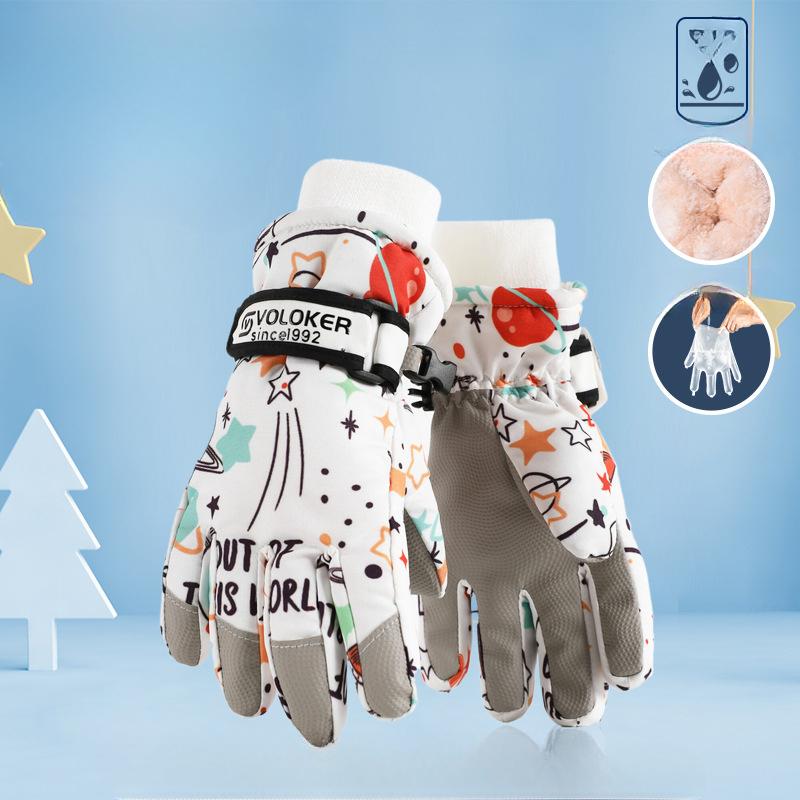 Kids Ski Gloves, Breathable Waterproof Kids Gloves Winter, Cold Weather Warm Snow Gloves for Cold Weather Outdoor Child Boys Girls