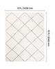 Indoor Plush Area Rugs, 2.44 X 3.05m Plush Carpet, Area Rugs Furry with Long Plushs Pile, Thick & Durable High-Pile Rug for High-Traffic Areas,