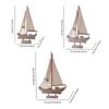 Wood Sail Boat Photo Props Nautical Theme Handmade Home Decor Mini Sailboat Model for Tables Vanity Office Desktop Countertop