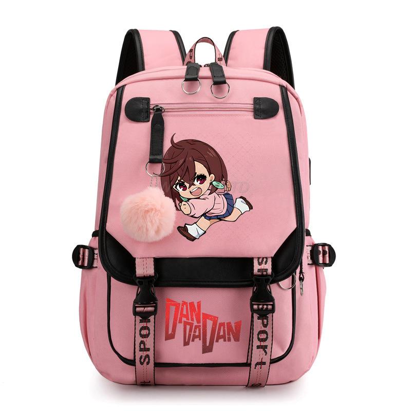The New Dandadan Bold Party Surrounding Printing Trend Junior High School Students Large-capacity Leisure Schoolbag