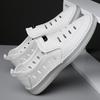 Summer Breathable Leather Walking Shoes for Men Hollow Out Slip-on Loafers Men's Comfortable Leather Casual Shoes