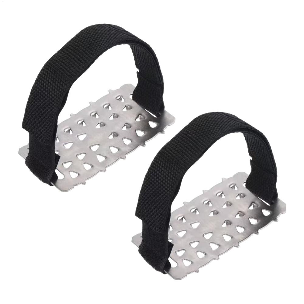 Ice Spikes for Boots Anti-Slip Stainless Steel Footwear Ice Grippers Traction Cleats for Climbing Running Mountaineering Walking