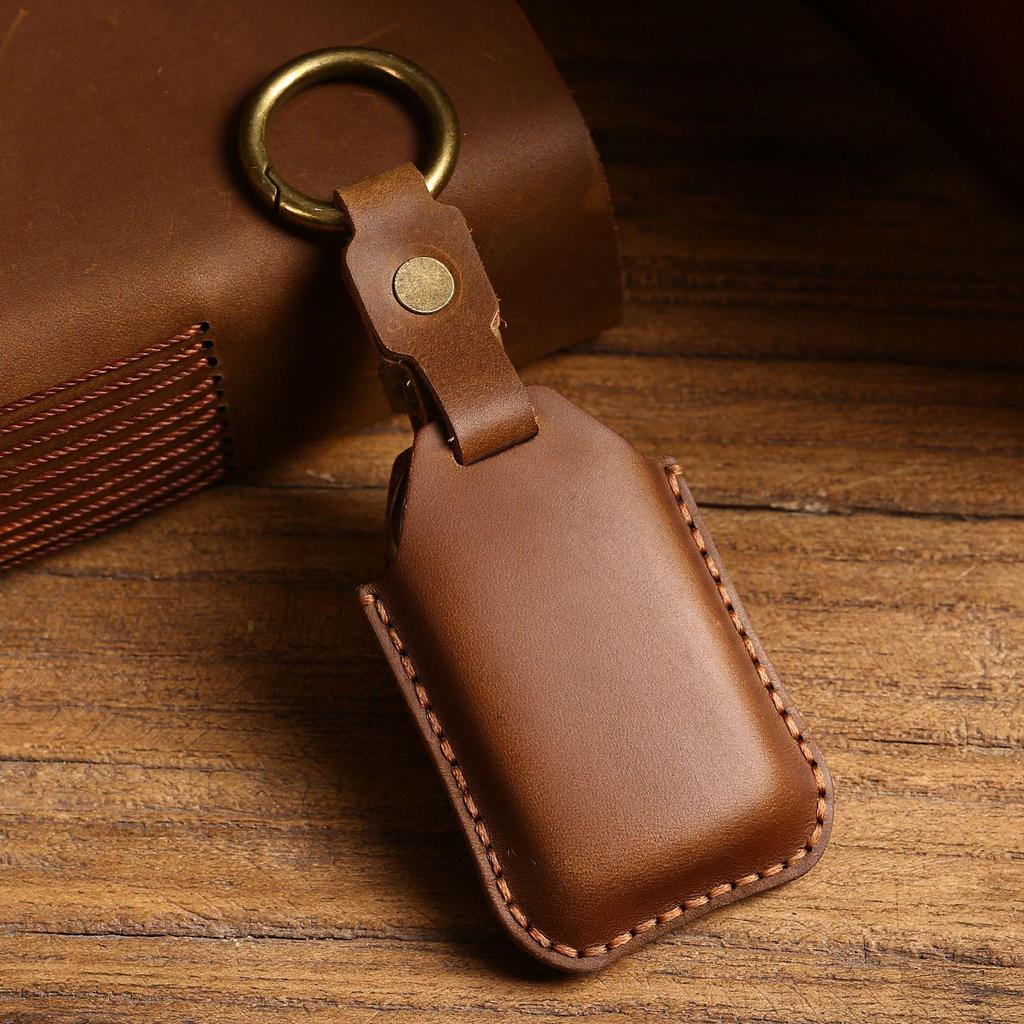 Genuine Leather Key Cover for Honda Civic & Accord - Full Wrap Cowhide Protection