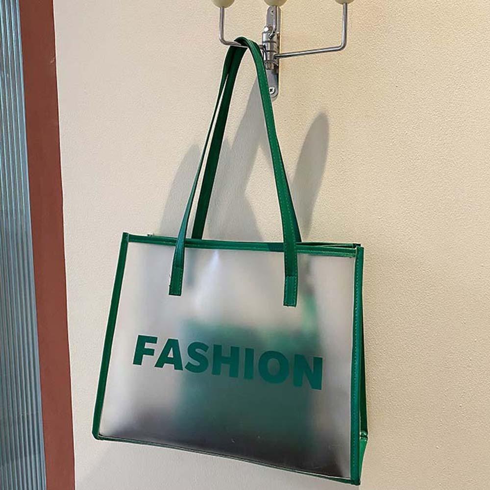 

2 шт./набор Элегантная прозрачная сумка-желе из ПУ кожи и ПВХ композита, прозрачная ПВХ сумочка, школьная зелёный