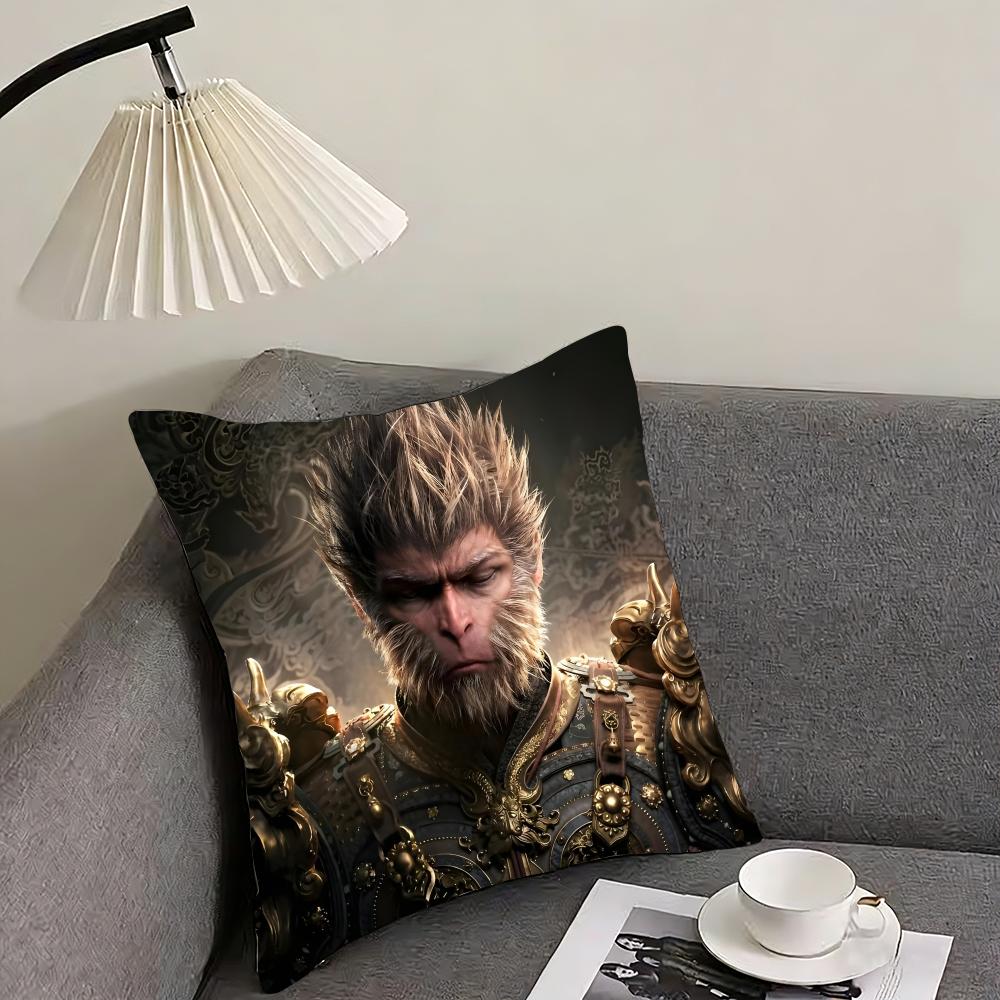 BBlack MythH Game Cushion Cover Pillowcase Ultra Soft Skin Friendly Fabric Cloud Like Comfort Concealed Zipper