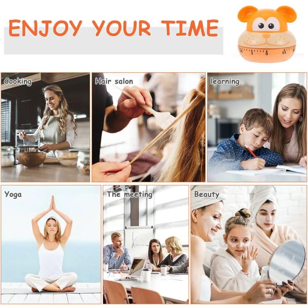 60Minutes Animal Mechanical Timer Funny Kitchen Timer Time Management Tool  Children