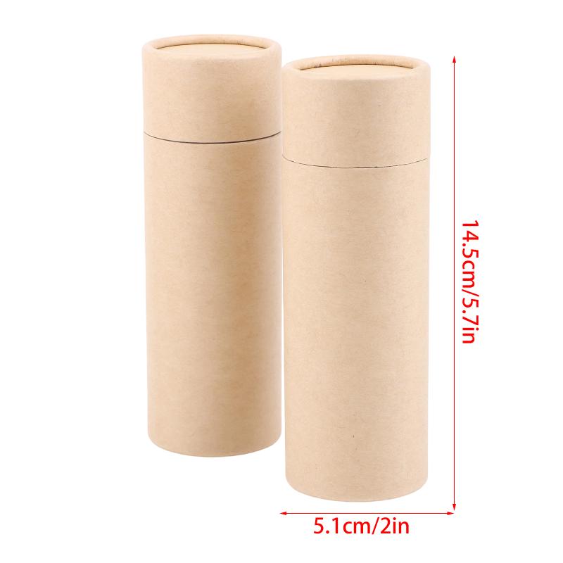 1/3/5/10 Piezas Tubos de Cartón Kraft Contenedores Redondos de Papel Kraft Para Lápices Lata de Té Café Cosméticos Manualidades Regalo