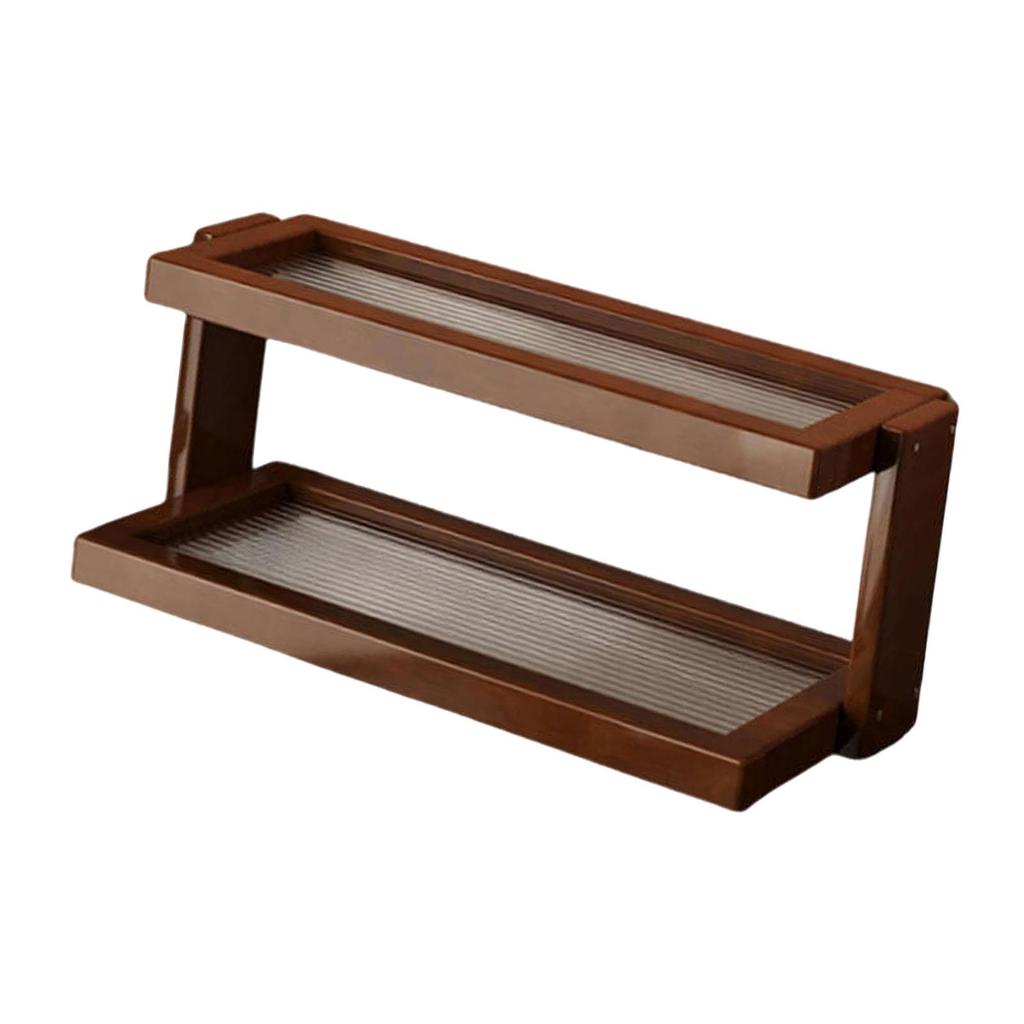 Coffee Mug Organizer Shelf Fashion Double Layer Freestanding Display Shelf Condiment Storage Rack for Collectibles Home Dorm
