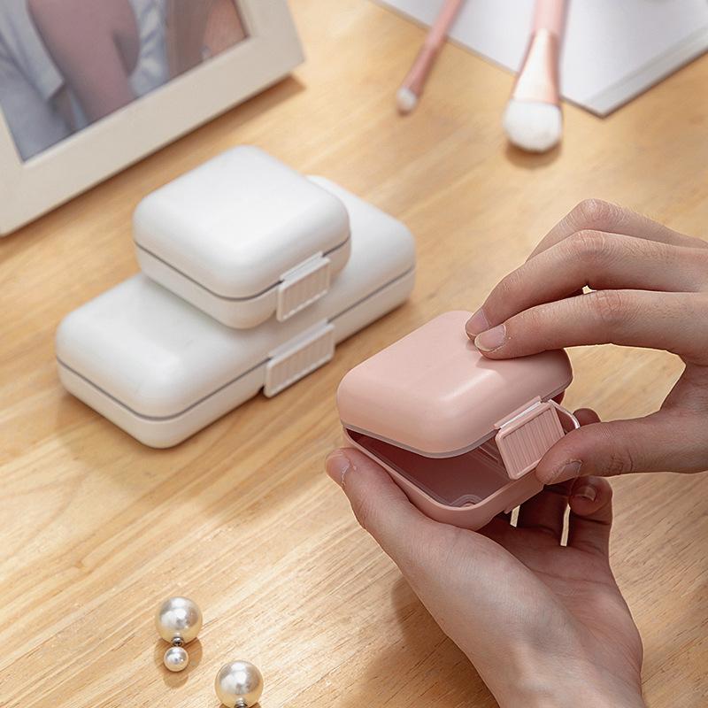 Travel Jewelry Box Mini Portable Jewellery Organizer Multi Grid Plastic Storage Case for Earrings Rings Necklaces