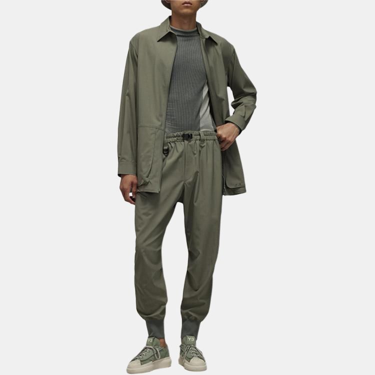 Y-3 Ripstop Hose mit Bündchen Steingrün Herren Unterteile IP7666