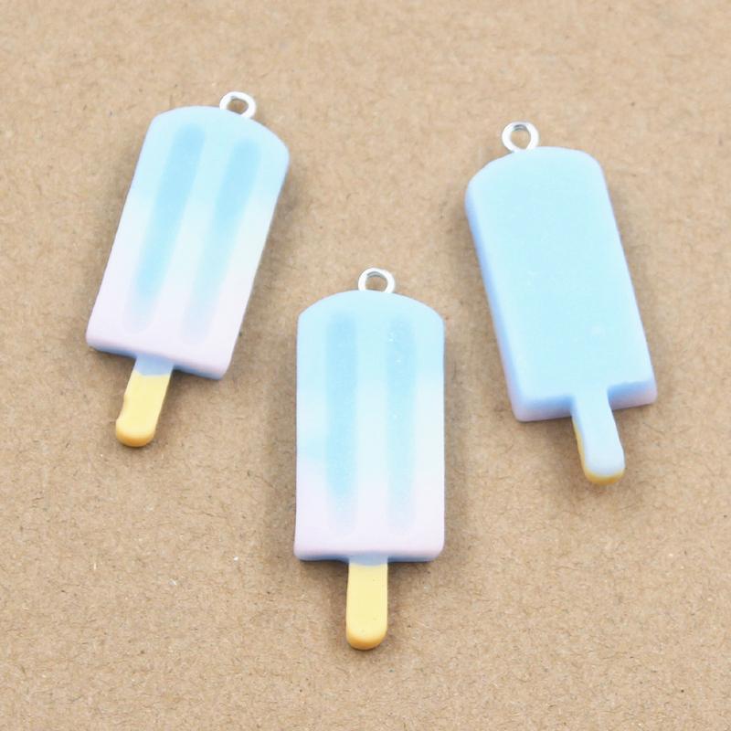 10Pcs Charms Summer Ice Cream Popsicle Ice Icicle Lolly Pendant Craft Making Findings Handmade Jewelry Diy For Earrings Necklace