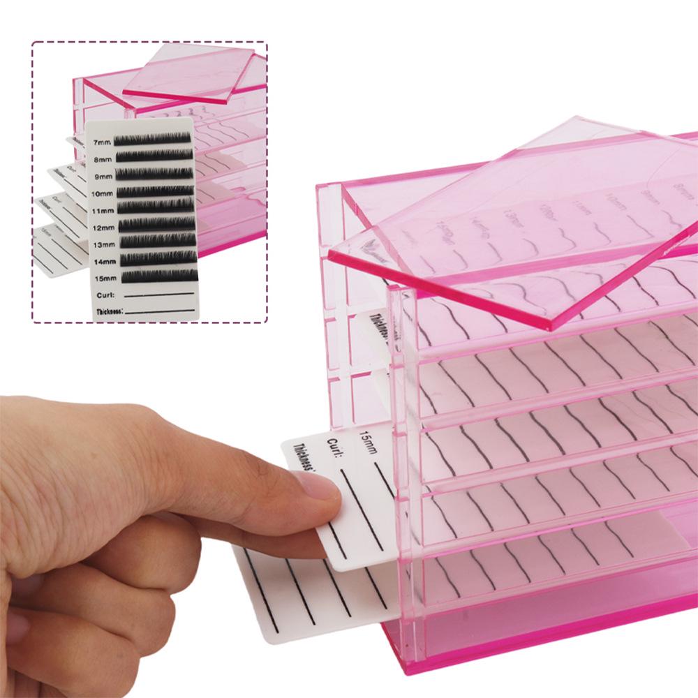Grafted Eyelash Organizer: 5-Layer Acrylic Storage Box, Multiple Colors