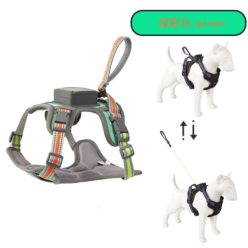 New explosion-proof retractable traction dog with pet chest strap integrated wear automatic traction rope pet vest