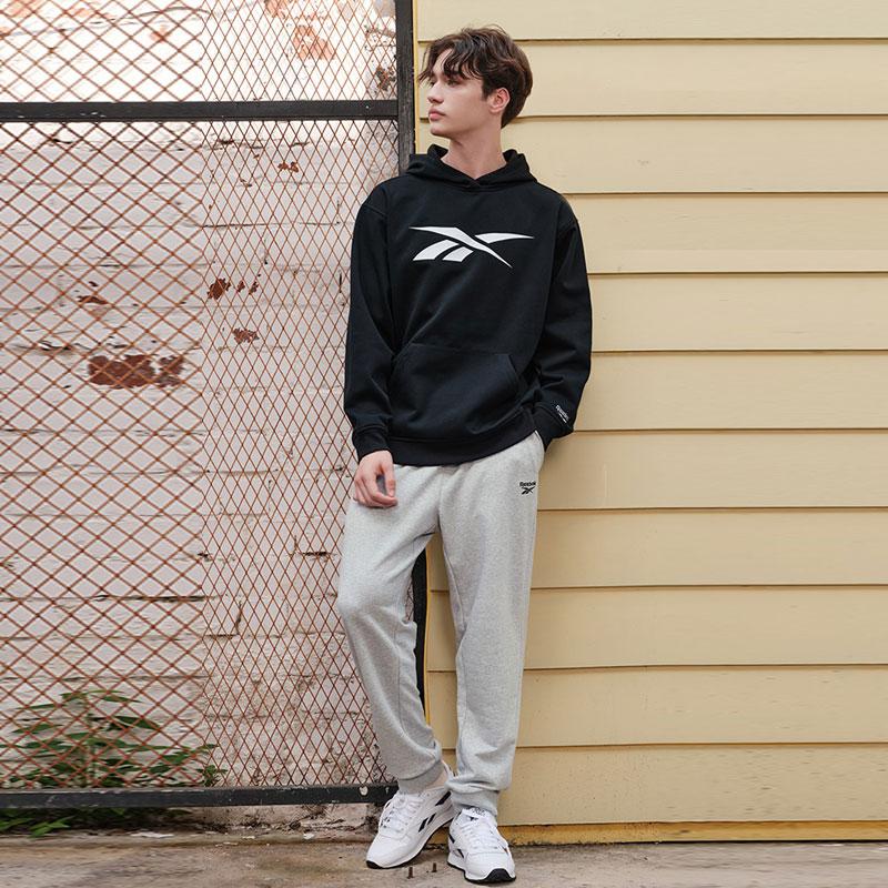 Reebok Letter Logo Cuffed Knit Joggers Unisex Joggers Gray 23RMF605UGG4