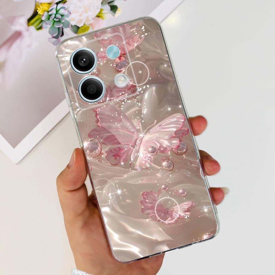 For Xiaomi Redmi Note 13 2024 Case Fashion Flower Soft Phone Case For Xiaomi Redmi Note 13 5G Soft Fundas Bumper Note13 4G Coque