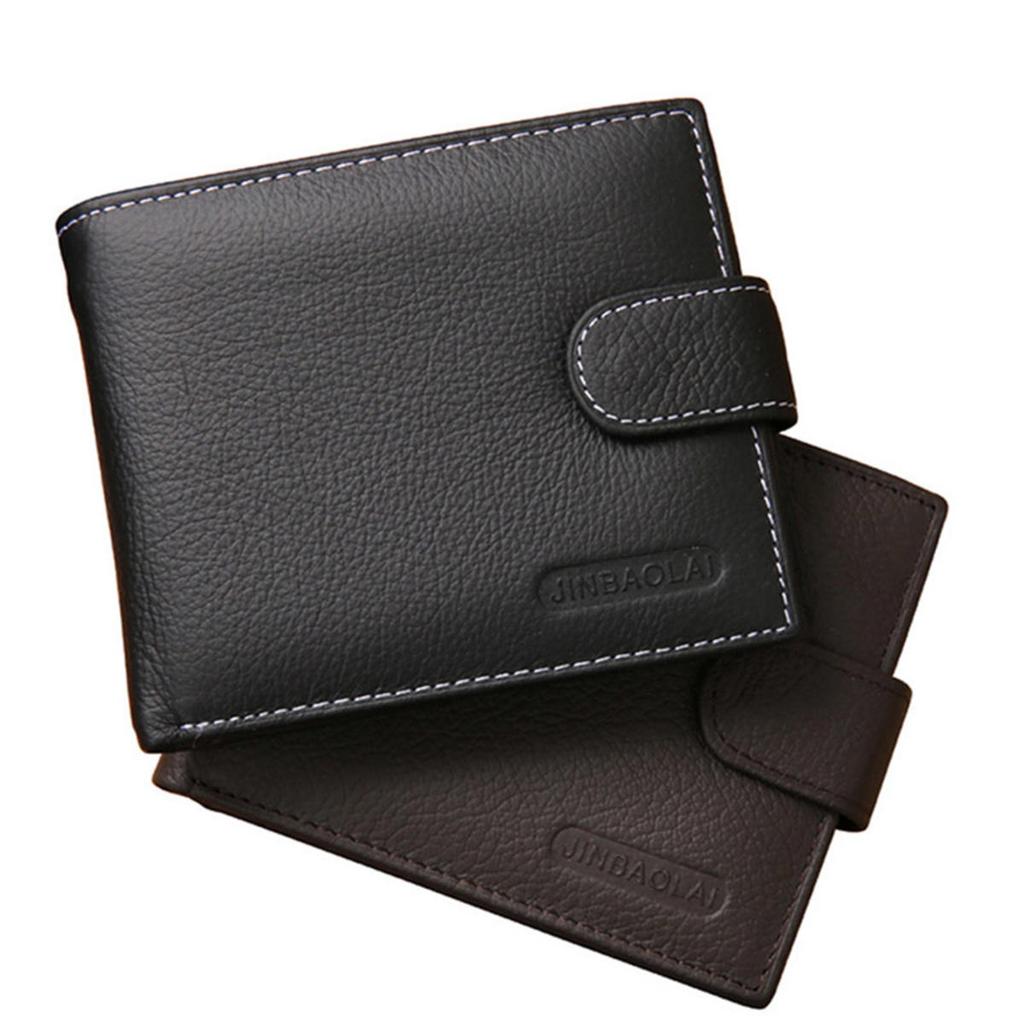 Genuine Leather Mens Wallet Premium Product Real Cowhide Wallets For Man Short Wallet Portefeuille Homme Short Purses