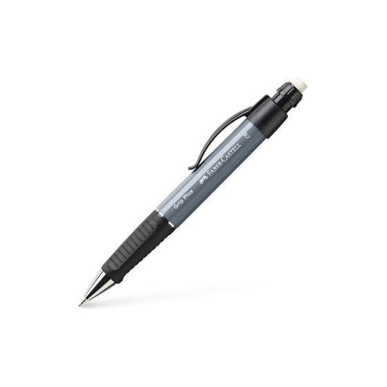 Feltry Grip Plus Mechanical Pencil 0.7MM Stone Grey FC130789 Slide Back Lead Sleeve Spring Loaded Lead Triangular Grip Zone Non-Slip Grip