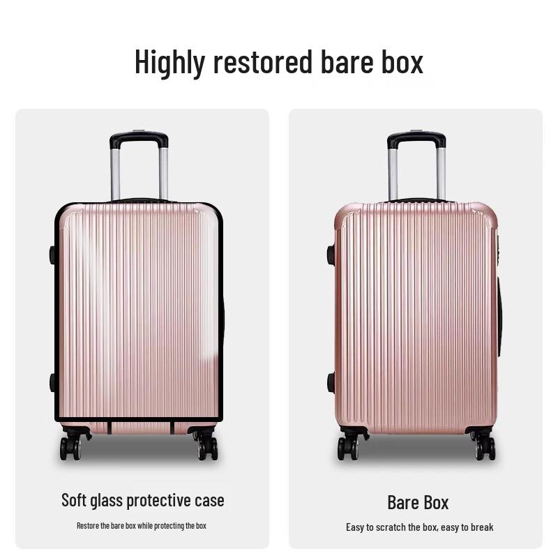 Transparent Waterproof and Wear-Resistant Luggage Cover, 20/24/26/28 Inches