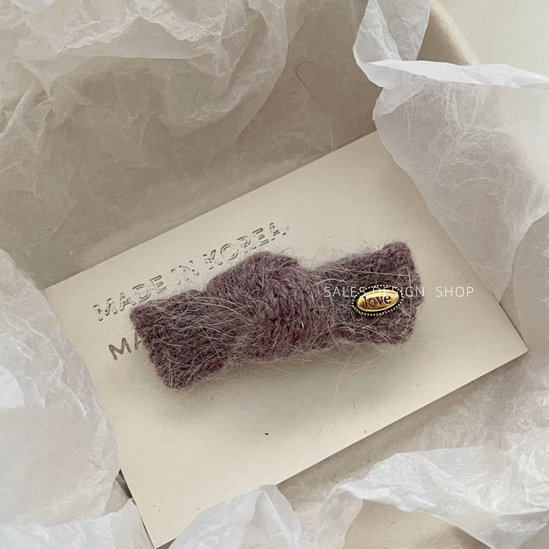 

High-End Wool Hair Clips & Ties: Elegant Korean Style, Luxurious Solid Colors, Versatile & Personalized Accessories for Women