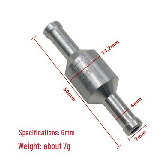 Benzin- & Dieselkraftstoffpumpe Einweg-Rückschlagventil, Aluminiumlegierung, Größen 4/6/8/10mm, für Auto- & Boots-Handölpumpenzubehör.