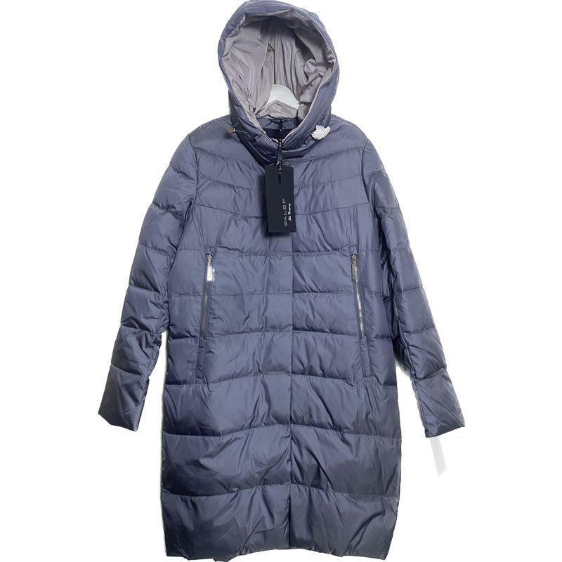 

to Russia Factory Sample Clothes Hooded Cotton Jacket Thick Female Mid Length Long Length Cold Protective Clothing Heattech Winter over the Knee Grey M