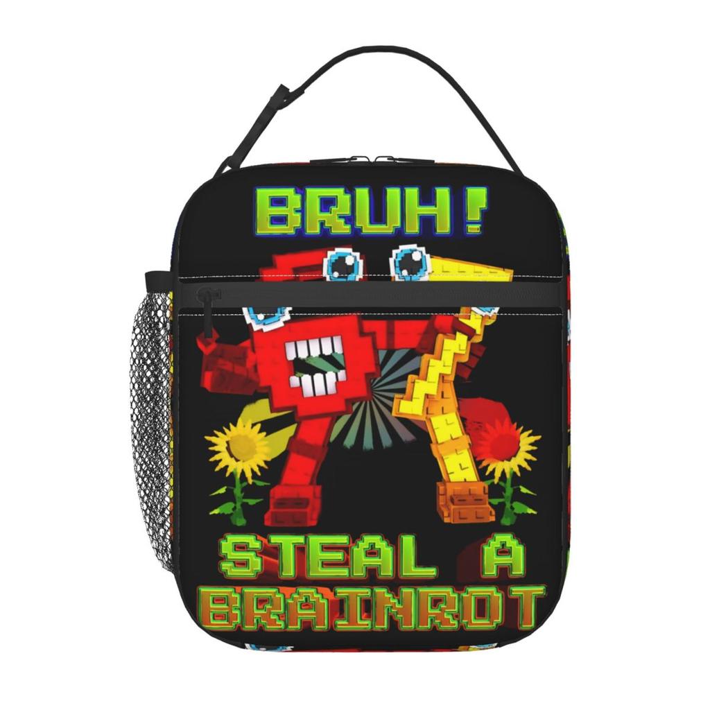 67 Six Seven 6-7 Funny Italian Brainrot Insulated Lunch Bag Food Container Portable Thermal Cooler Lunch Boxes For Travel