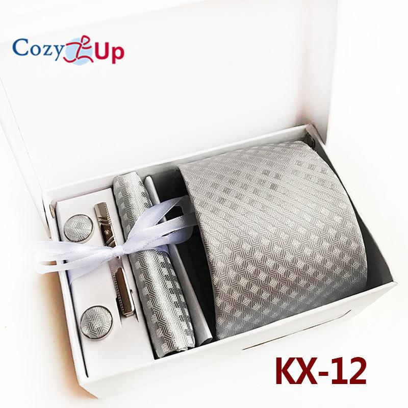 

Комплект Cosy Up из 6 предметов, мужские галстуки с узором пейсли, включая галстук, квадратный шарф, манжеты, зажим для галстука, подарочная коробка