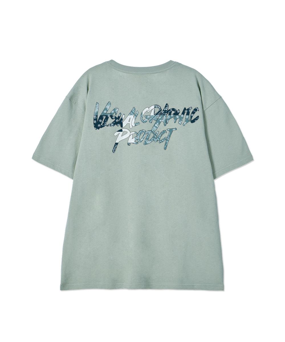 Biel Multi Paisley Graffiti Logo Short Sleeve T-Shirt Mint M