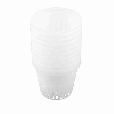 10 Stück Schwerlast Netztopf Netzbecher Korb Hydroponische Pflanze Anzucht Klonen Weiß