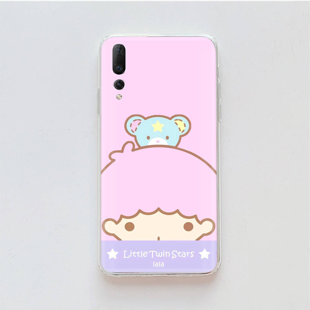 Transparent Case for Samsung A04 A14 A23 M33 M53 Realme 10 9 C35 C55 VIVO X80 Infinix Hot 30 Note 11 Tecno Spark 8P Pro L-31 Cute Little Twin Stars