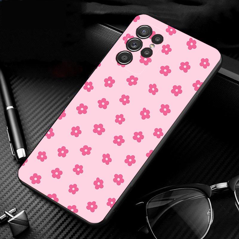 Phone Case For Samsung Galaxy S25 S24 S23 S22 S21 Ultra S24 S23 S22 S21 S25 Plus S24 S25 FE Pink Aesthtic