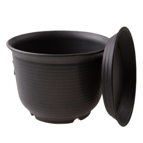 Nordic Style Succulent Plant Creative Balcony Round Plastic Flower Pot with Tray