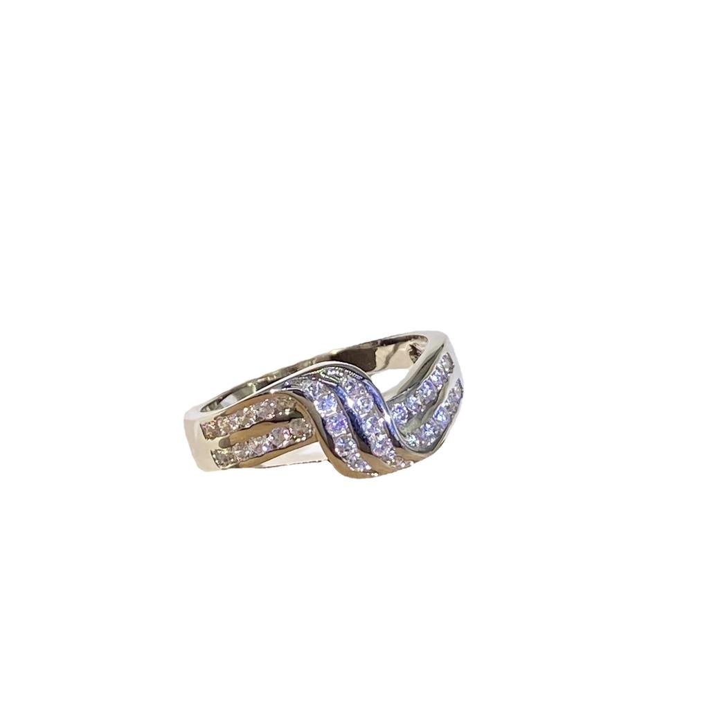 European and American Geometric Rings  Juvenile Vacuum Plated Rose Gold Fashion Color Keeping Rings