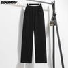 DIMANAF 2023 Plus Size Winter Lange Broek Vrouwen Elastisch Effen Casual Los Volle Lengte Basic Dame Broek Broek Katoen Dik A