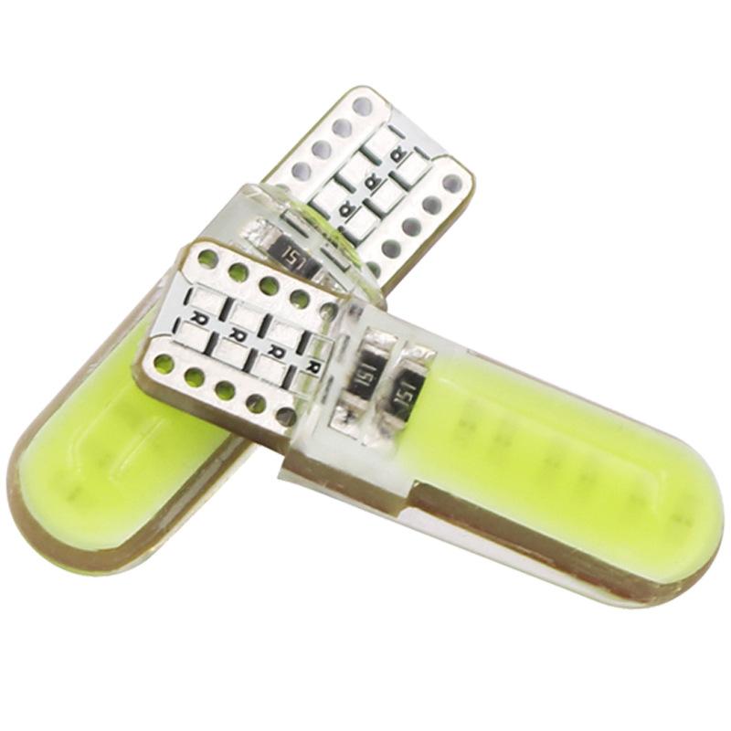 2/10PCS T10 W5W LED Bulbs Car Interior Dome Maps Trunk License Plate Lights 12V COB-12SMD 7500K White Yellow Red Blue