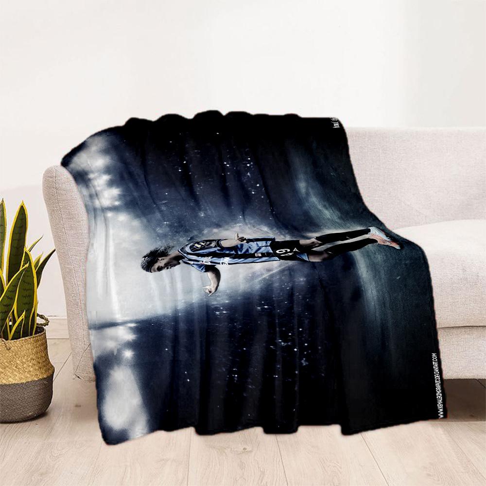 Player Celebrates Victory Moment Blanket Durable Comfort Great for Seaside Couch Livingroom for All Seasons Digital Print