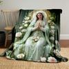 Unsere Liebe Frau von der Gnade Florale Gebetdecke Gedruckte Decke für Wohnzimmer Bett Sofa Mittagspause Weiche Gemütliche Decke für Freundesfest Geschenk