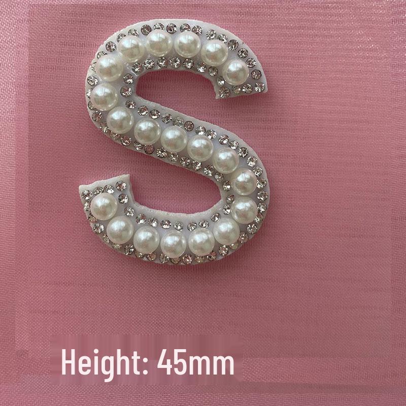 DIY Pearl & Rhinestone Iron-on Letter Stickers - 26 Alphabet Designs for Hat Decoration