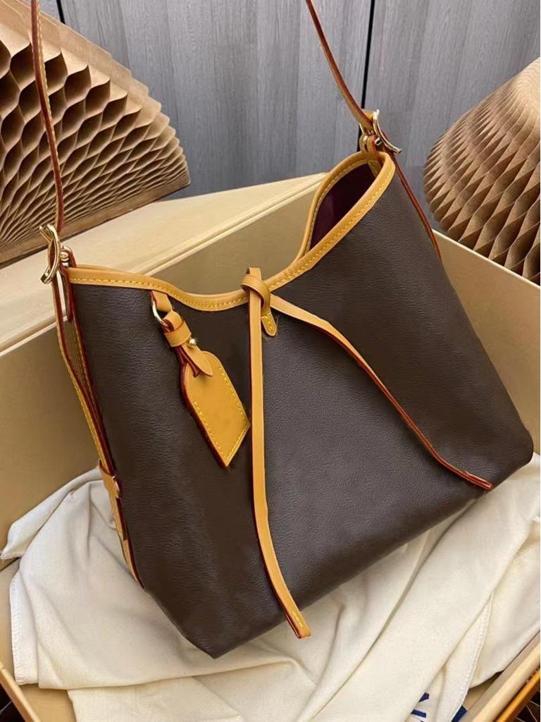 2025 Monogram Damen-Tragetasche (klein): Vintage-Umhängetasche, Schultertasche, Einkaufstasche für Mutter und Kind