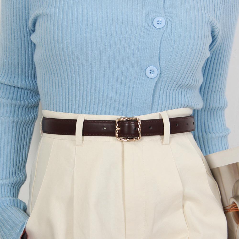 Korean-Style Women's Buckle NS-Style Minimalist Belt Trendy and Fashionable Casual and Everyday Pin-Buckle Denim Belt for Women