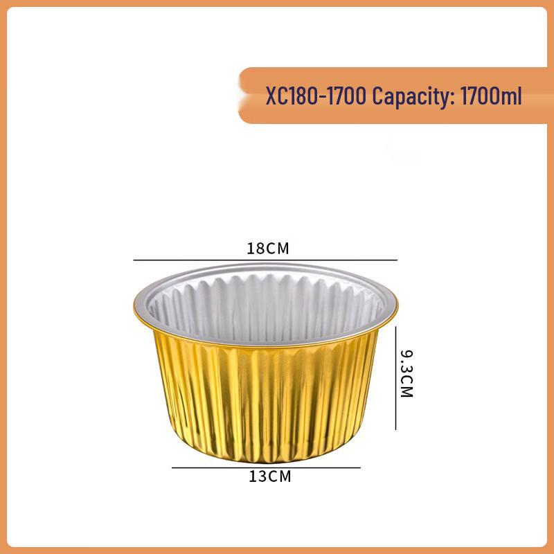 Lygil Round Gold Foil Disposable Food Containers