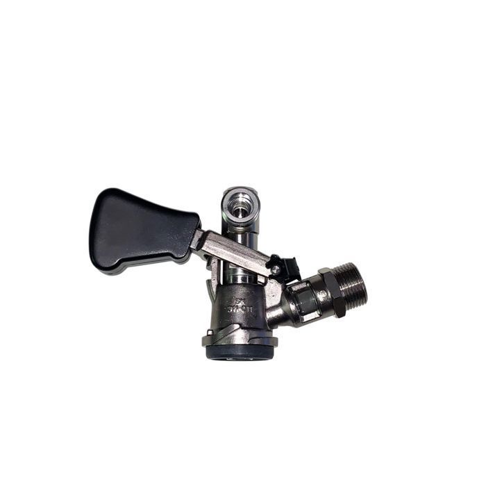 Dispensing Head - ICH-ZAPFE.DE - Micro-Matic Type D - Stainless Steel - Gas Connection R 3/4 - Grey