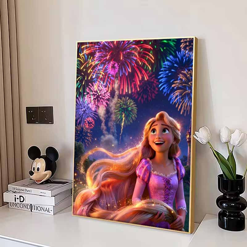 Disney Pittura Diamante Fai da Te 5D Rapunzel Intrecciata Illustrazione di Rapunzel Arte Ricamo Mosaico Punto Croce Decorazione Casa Regalo Artigianato