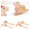 Wooden Dinosaur Ramp Toy For Kids' Concentration Development Non-electric Diy Colorful Packaging